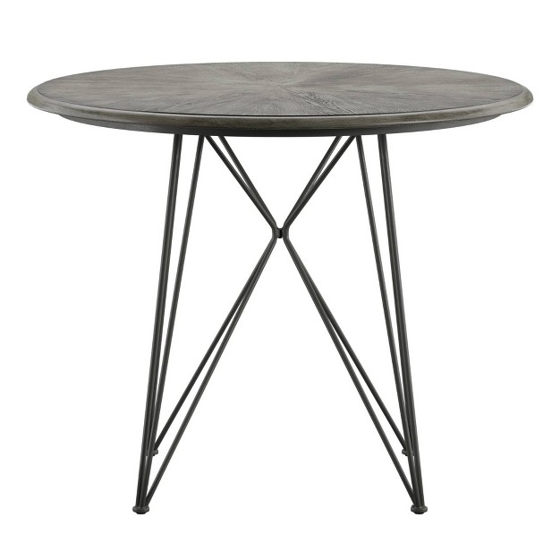 Nowell Round Counter Height Table Iron gray Finish Inspire Q