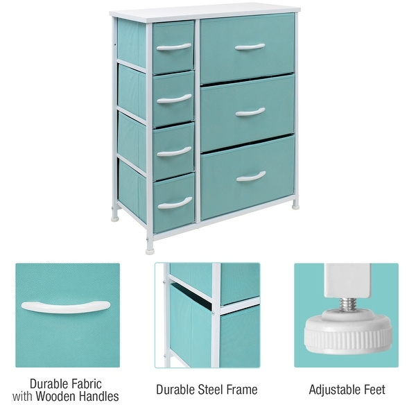 Dresser w/ 7 Drawers， Furniture Storage and Chest Tower for Bedroom - - 34478481