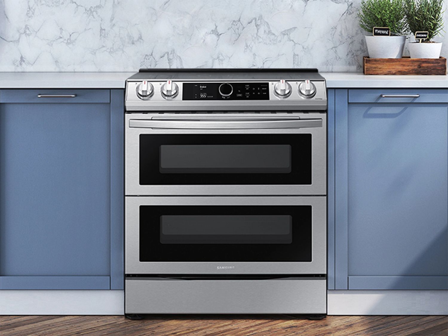  ADA 6.3 Cu. Ft. Fingerprint Resistant Stainless Steel Flex Duo Slide-in Electric Range With Smart Dial， Air Fry and Wi-Fi