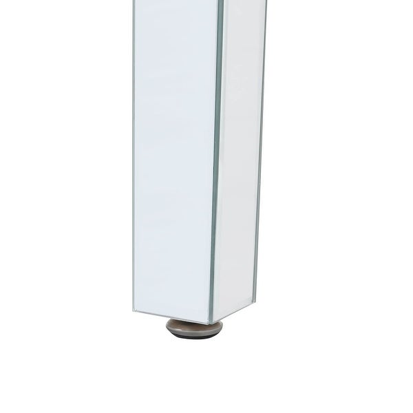 Modern Fashionable Glass Mirrored Side Table with Crystal Design