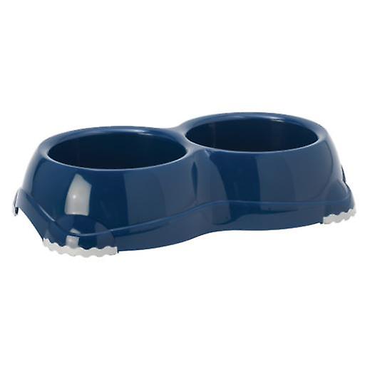 Moderna Smarty Navy Blue Double Feeder for Cats