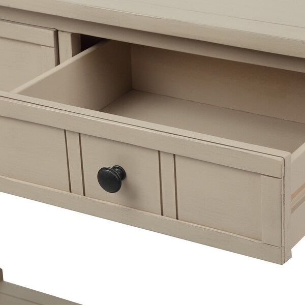 Nestfair Console Table with Drawers and Bottom Shelf