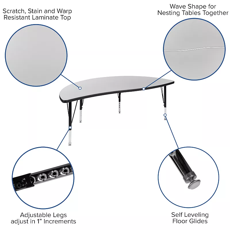 Flash Furniture Emmy Circle Activity Table 2-piece Set