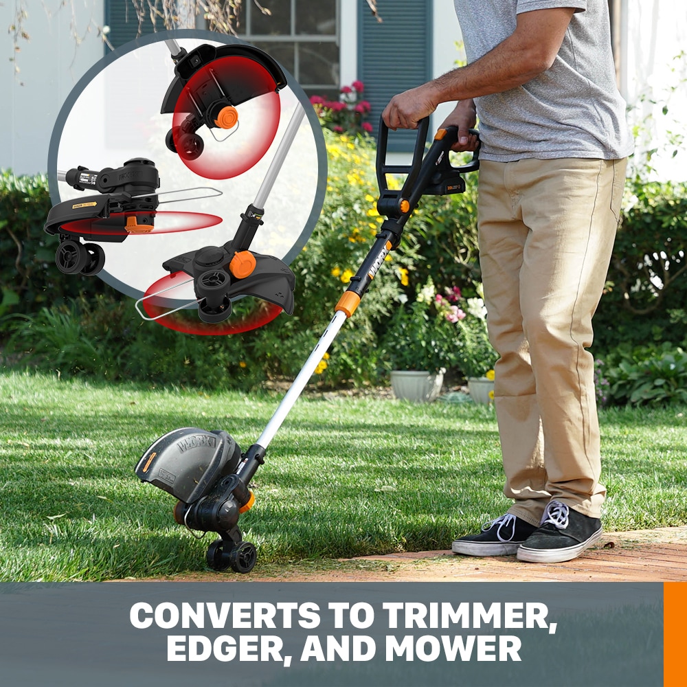 WORX WG170.2 POWER SHARE 20-volt 12-in Straight Cordless String Trimmer Edger Capable (Battery Included)