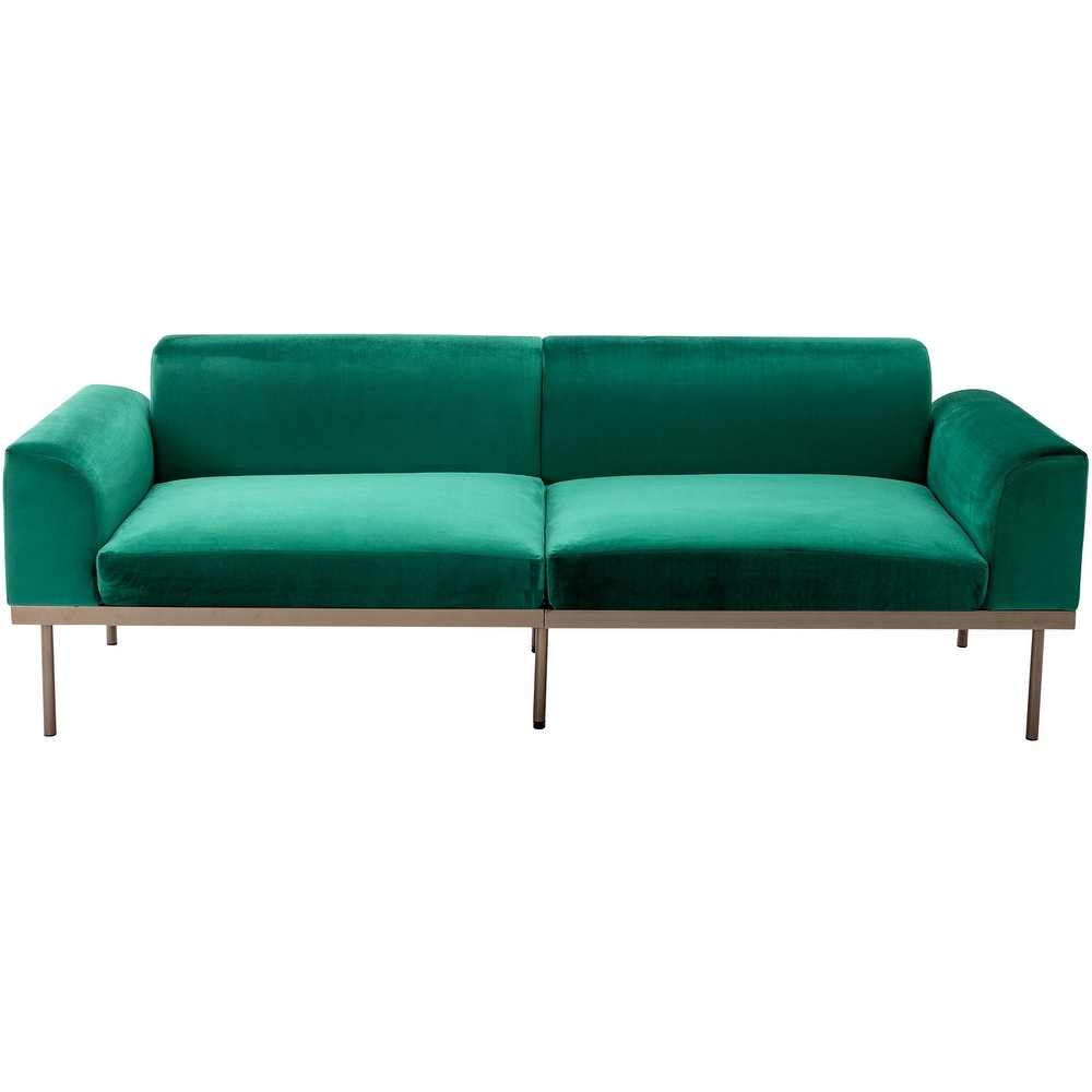 Modern Velvet Sofa with Metal Legs Loveseat Sofa Couch