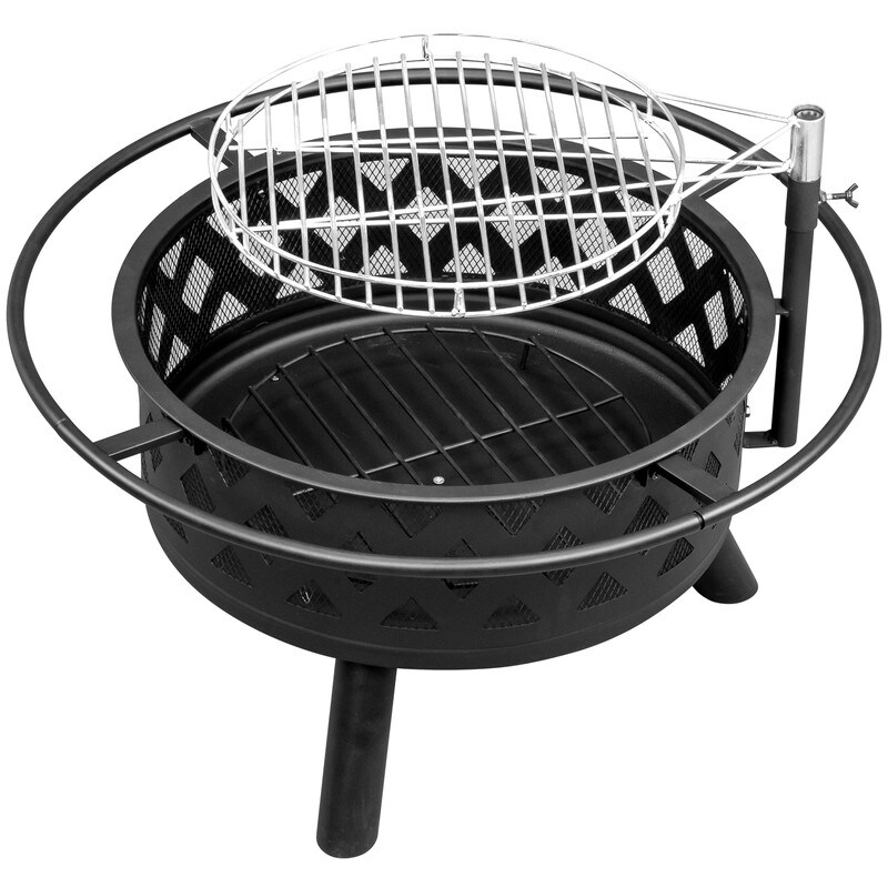 38 inch Outdoor Fire Pit Table with Cooking Grates