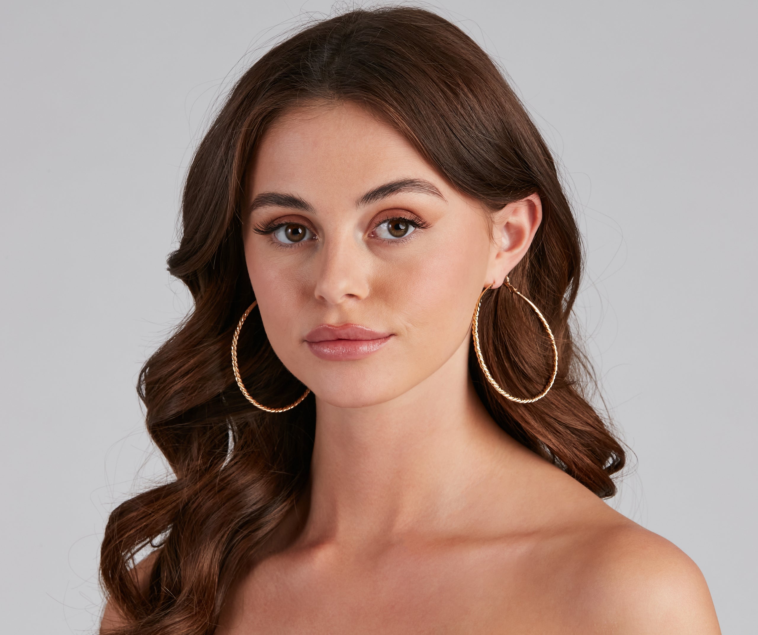 Twist And Turn Hoop Earrings