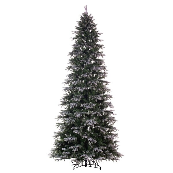 Vickerman 5.5' x 36 Frosted Douglas Fir Artificial Slim Unlit Christmas Tree.