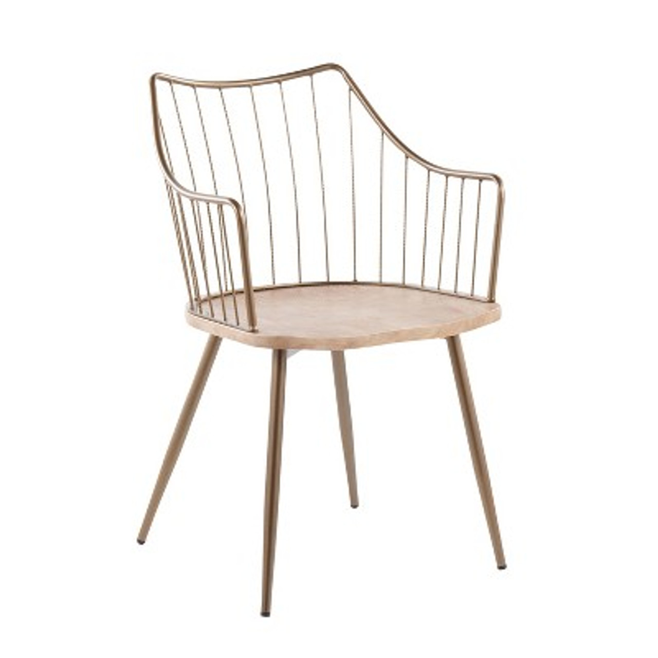 Winston Dining Chair Antiqued Copper/White Washed - LumiSource