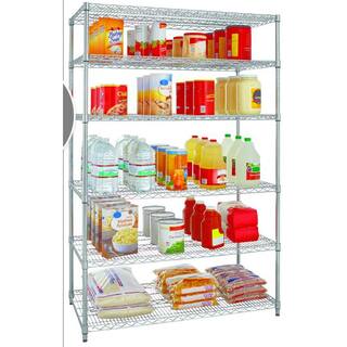 HDX 6-Tier Commercial Grade Heavy Duty Steel Wire Shelving Unit in Chrome (48 in. W x 72 in. H x 24 in. D) HD32448RCPS