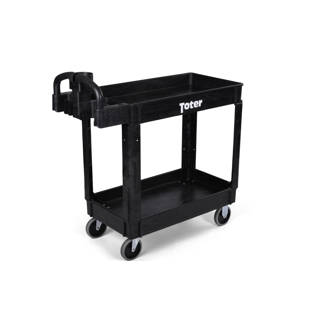 Toter Material Handling Utility Cart with Lipped Top and Ergo Handle ;