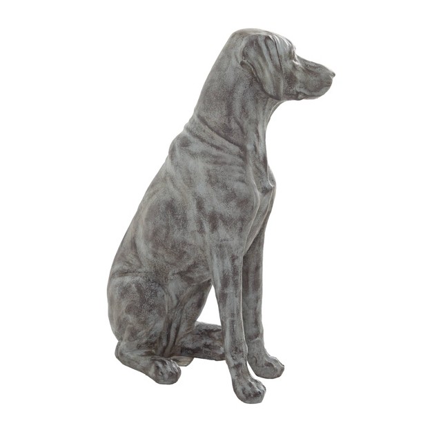 Magnesium Oxide Modern Farmhouse Dog Garden Sculpture Black Olivia amp May