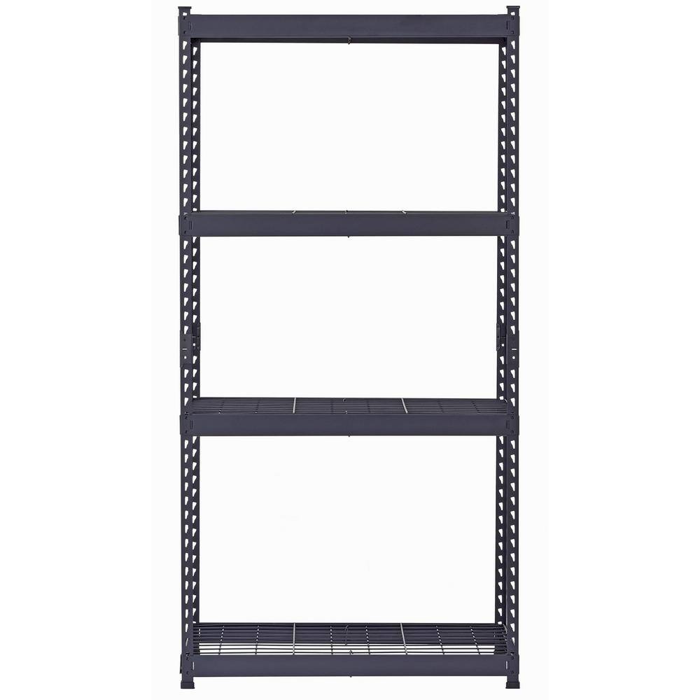 Husky 4-Tier Heavy Duty Boltless Steel Garage Storage Shelving Unit in Black (36 in. W x 72 in. H x 18 in. D) N2R361872W4B