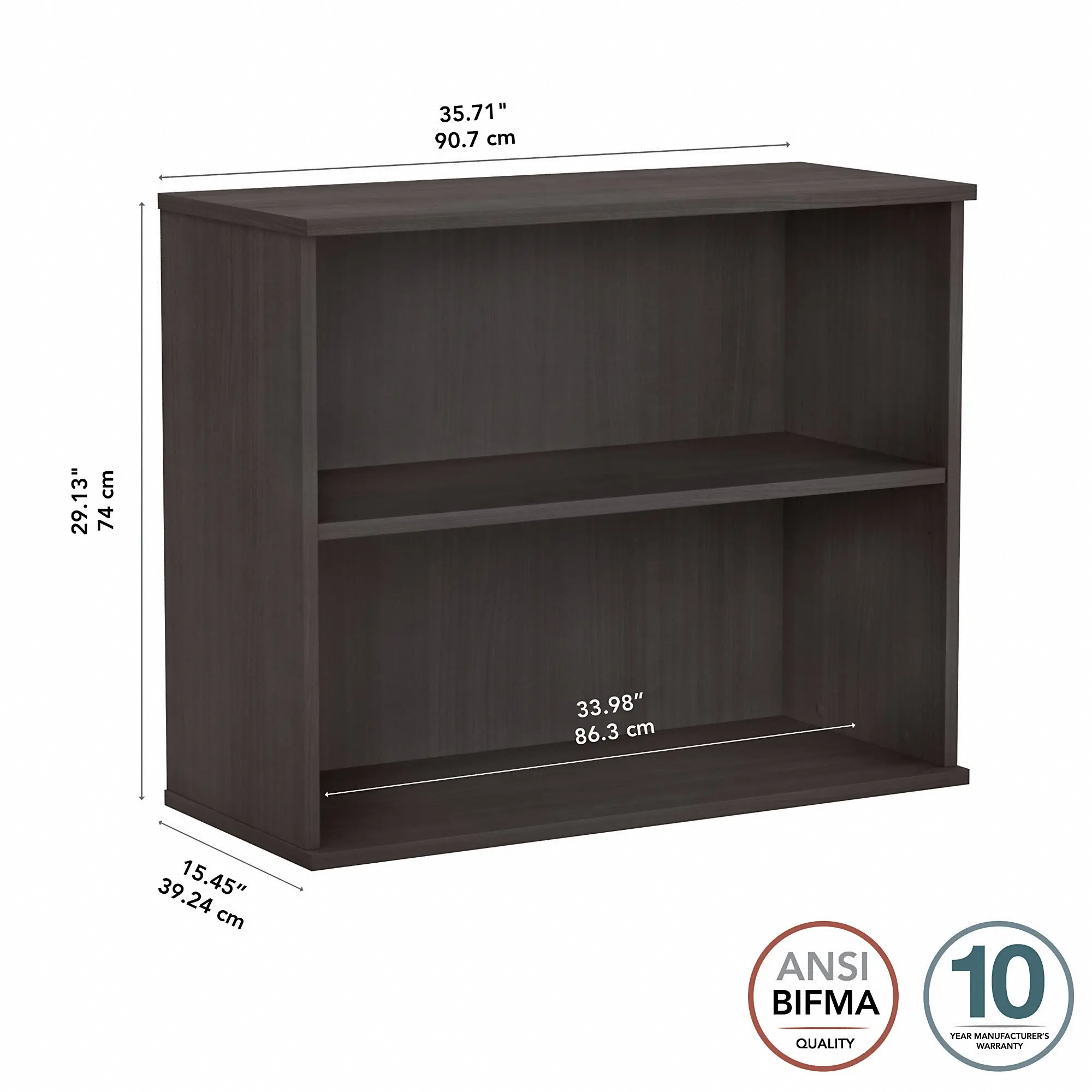 Bush Business Storm Gray Bookcase