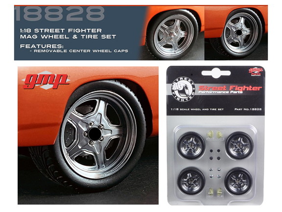 GMP 18828  Street Fighter Mag Wheel and Tire Set o...