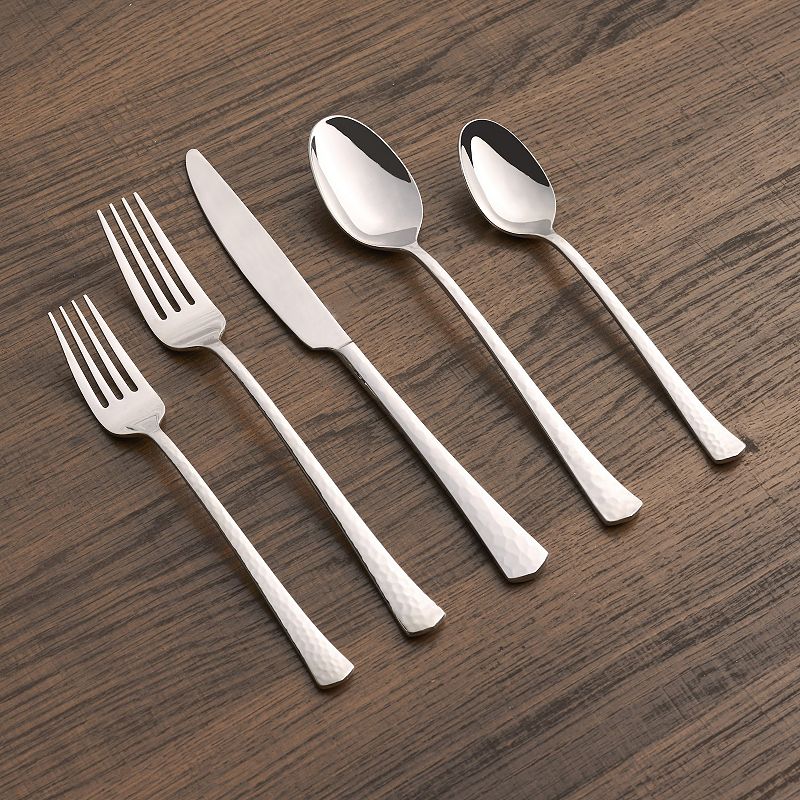 Cambridge Raegan Hammered Mirror 20-pc. Flatware Set