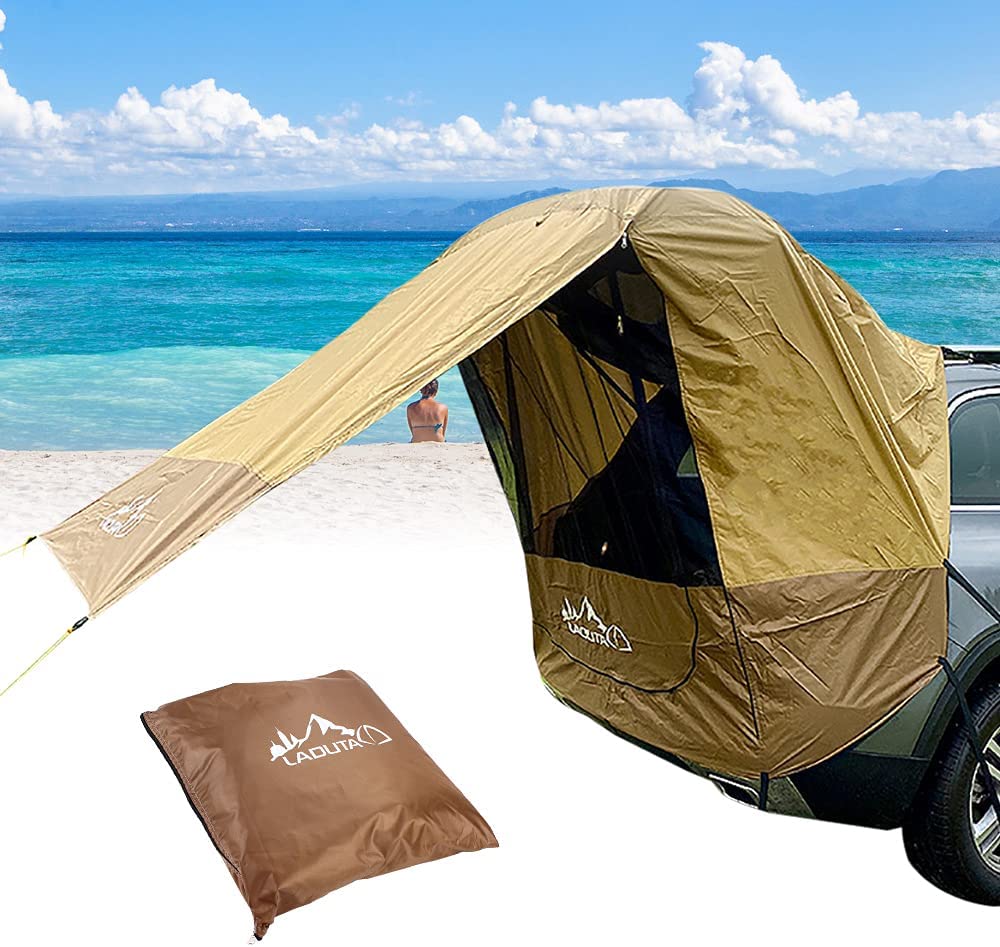 MONIPA Wind-Resistance Camping Car Tent with Tailgate Shade Awning Water-Proof Durable Car Tail Tent Screen Window Sun Protection