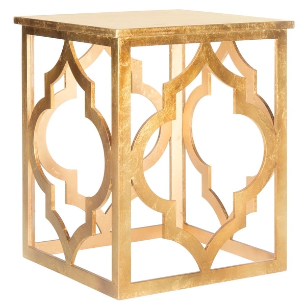 SAFAVIEH Milo Trellis Gold Leaf End Table - 18.8