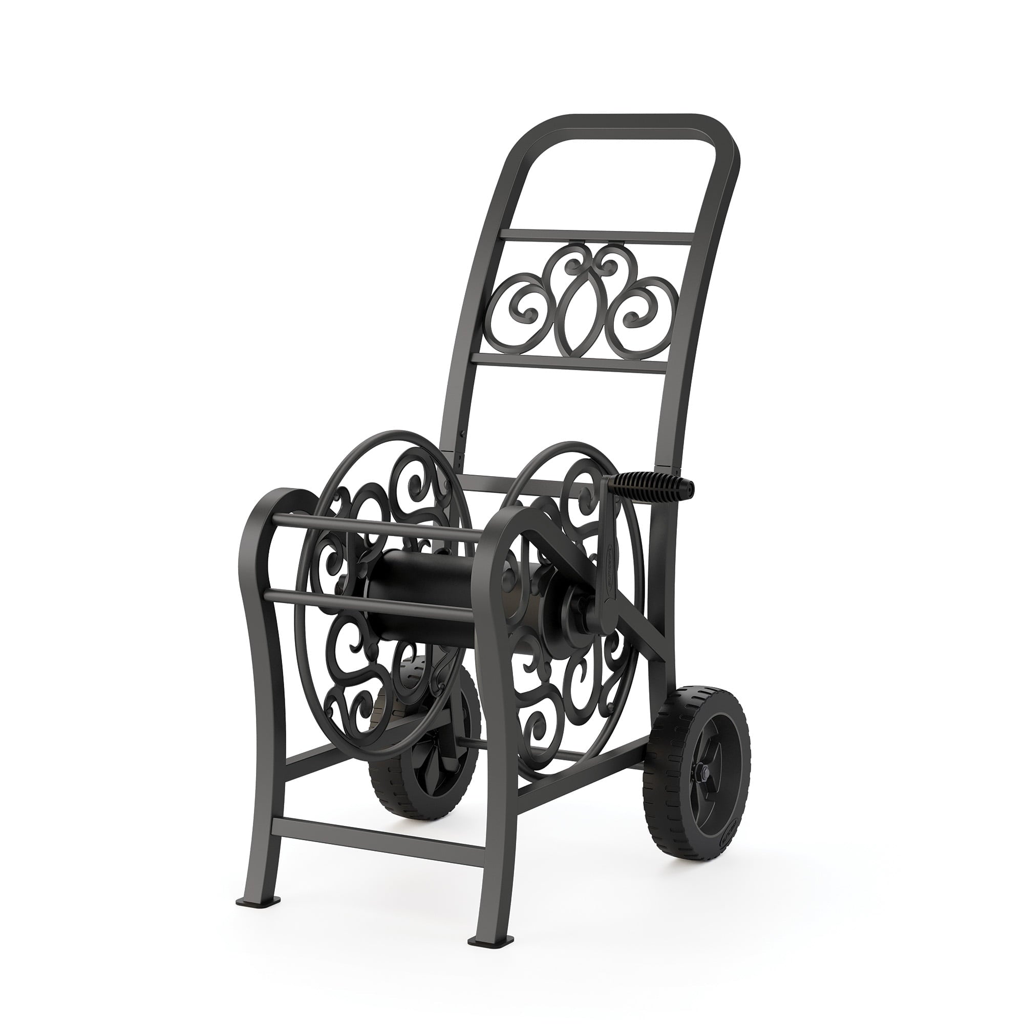 Suncast Elite Metal Decorative Hose Cart 150 ft.， Powder Coated Steel