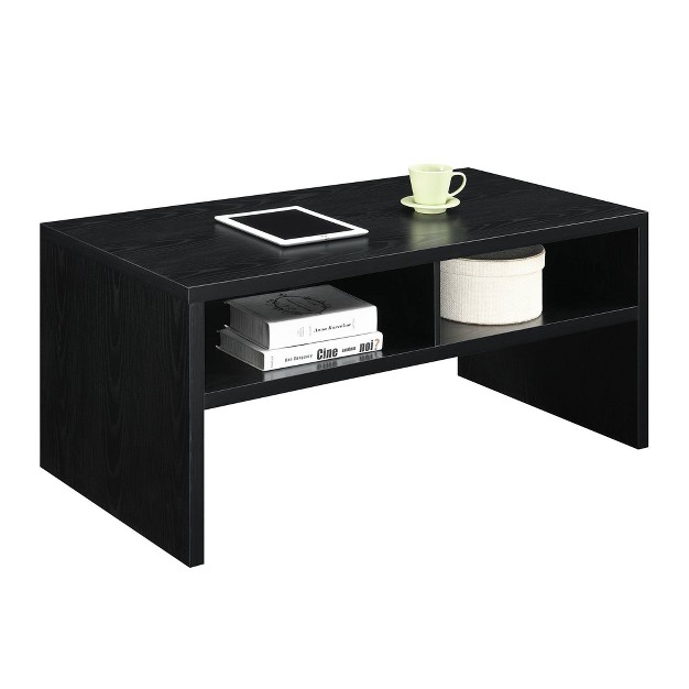 Northfield Admiral Deluxe Coffee Table With Shelves Black Breighton Home