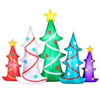 72 in. H x 22 in. W x 108 in. L Christmas Inflatable Airflowz Inflatable Colorful Christmas Trees OC-04805