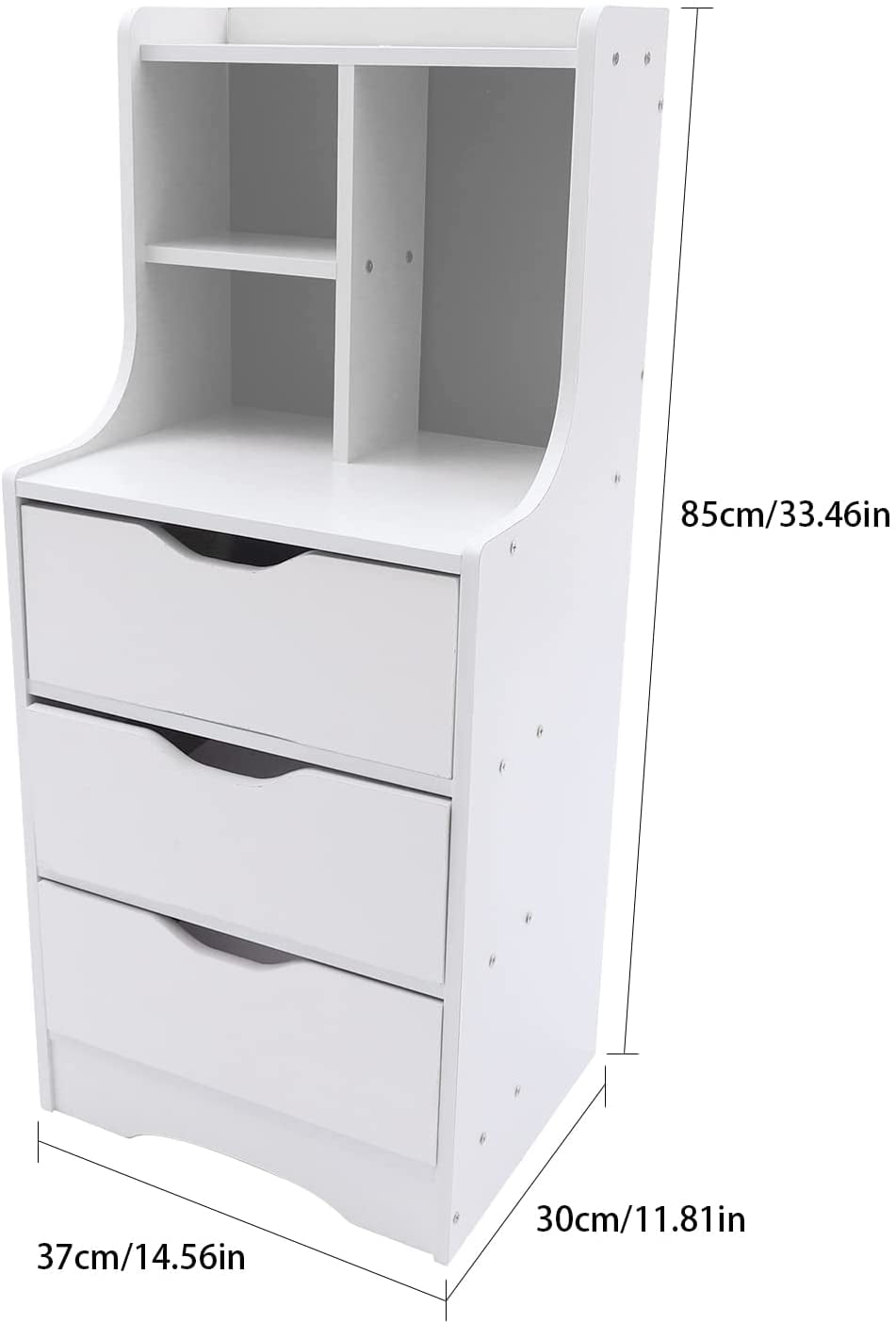 TFCFL Modern Nightstand End Table for Bedroom,Multifunctional Bedside Cabinet Bedroom Storage and 3 Drawer Furniture