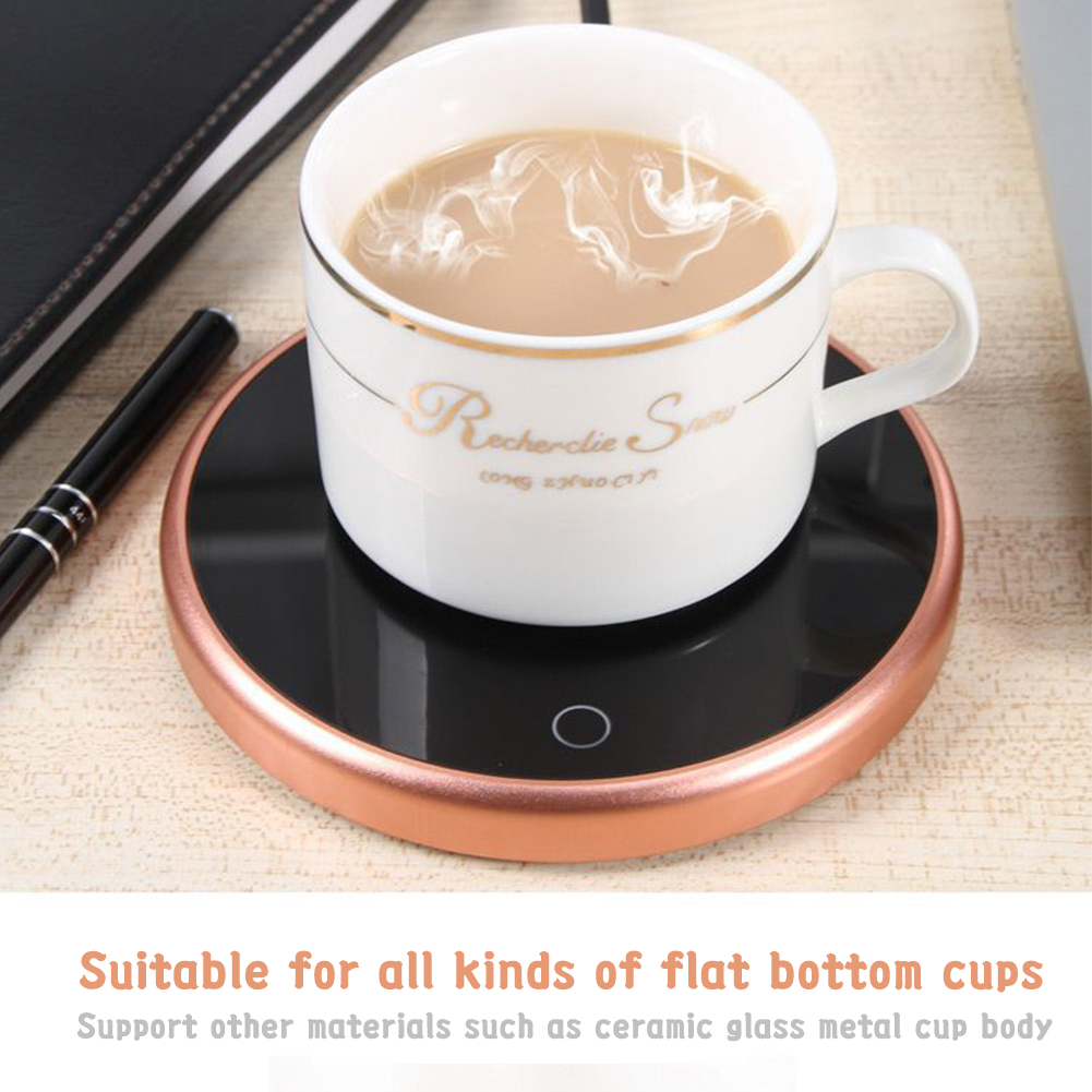 Keebgyy Hot 15W Electric Powered Cup Warmer Heater Pad Watertight 110V Hot Plate Coffee Tea Milk Mug Constant Temperature Heating Pad Constant temperature Metal Milk Warmer Household Office