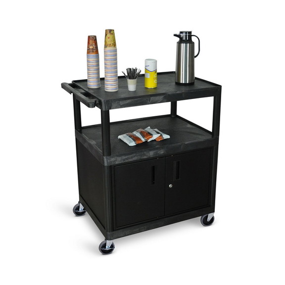 Luxor HE40C B Large Coffee Cart   Cabinet