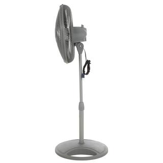 Lasko 16 in. 3 Speeds Pedestal Fan in Gray with Adjustable Height Oscillating 2524