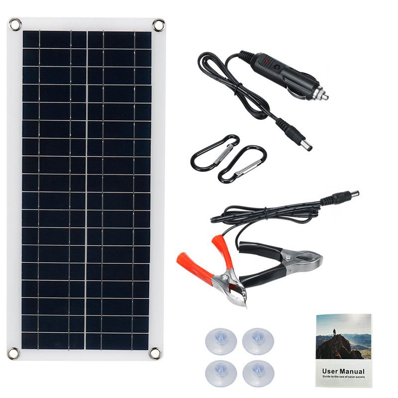 Solar Panel Kit  USB Charging Controller Portable Waterproof Emergency Battery For Phone Car MP3