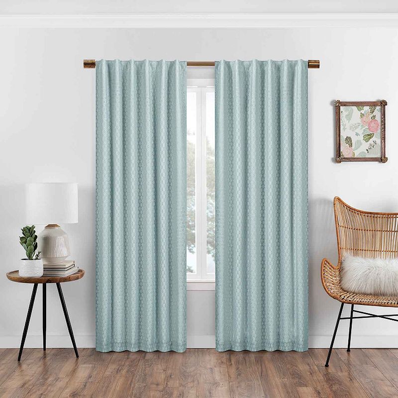 eclipse Absolute Zero Nora Crochet 100% Blackout 1-Panel Window Curtain