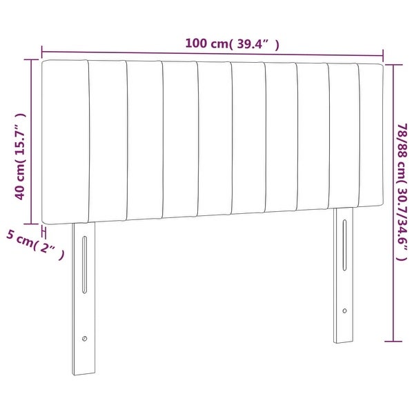 vidaXL Headboard Light/Dark Gray 39.4