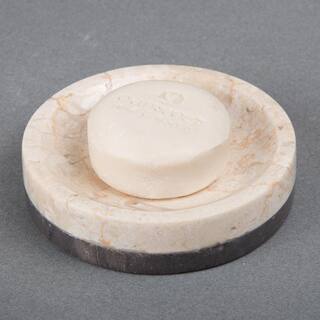 Creative Home Inverary Banded Soap Dish in Champagne Marble 74624