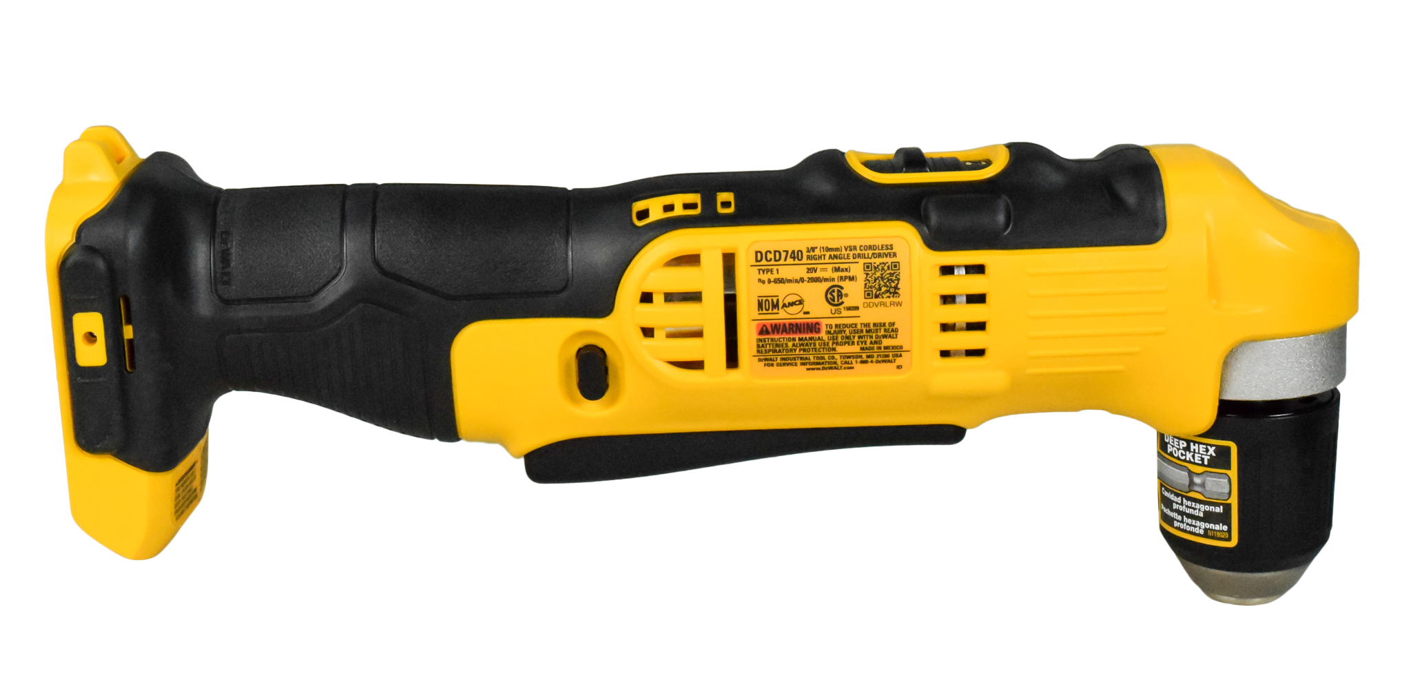 Dewalt DCD740C1 20-Volt MAX Lithium-Ion Compact Right Angle Drill Kit， 1.5 Ah