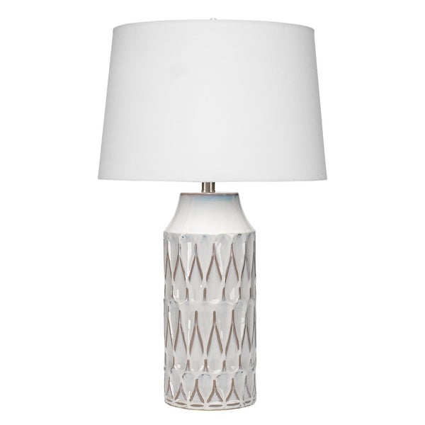 Alden Décor Tessa Ceramic Table Lamp， White