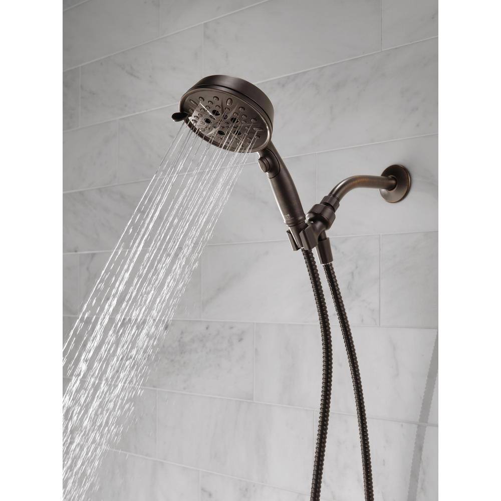 Delta 7-Spray Patterns 1.75 GPM 5.25 in. Wall Mount Handheld Shower Head in Venetian Bronze 75723RB