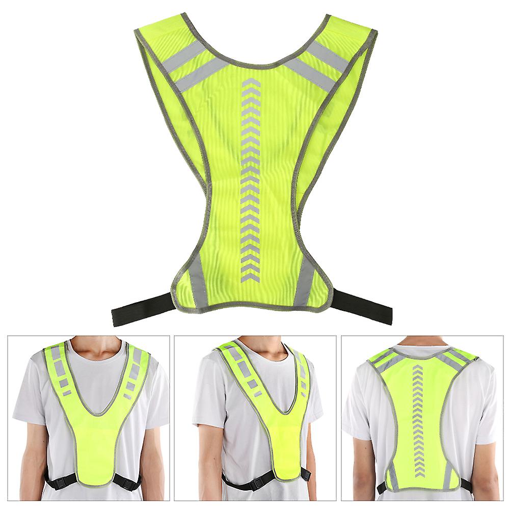 Outdoor Reflective Safety Vest With Led Light High Visibility For Night Running Cycling