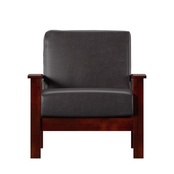 Hills Mission-Style Oak Accent Chair by iNSPIRE Q Classic