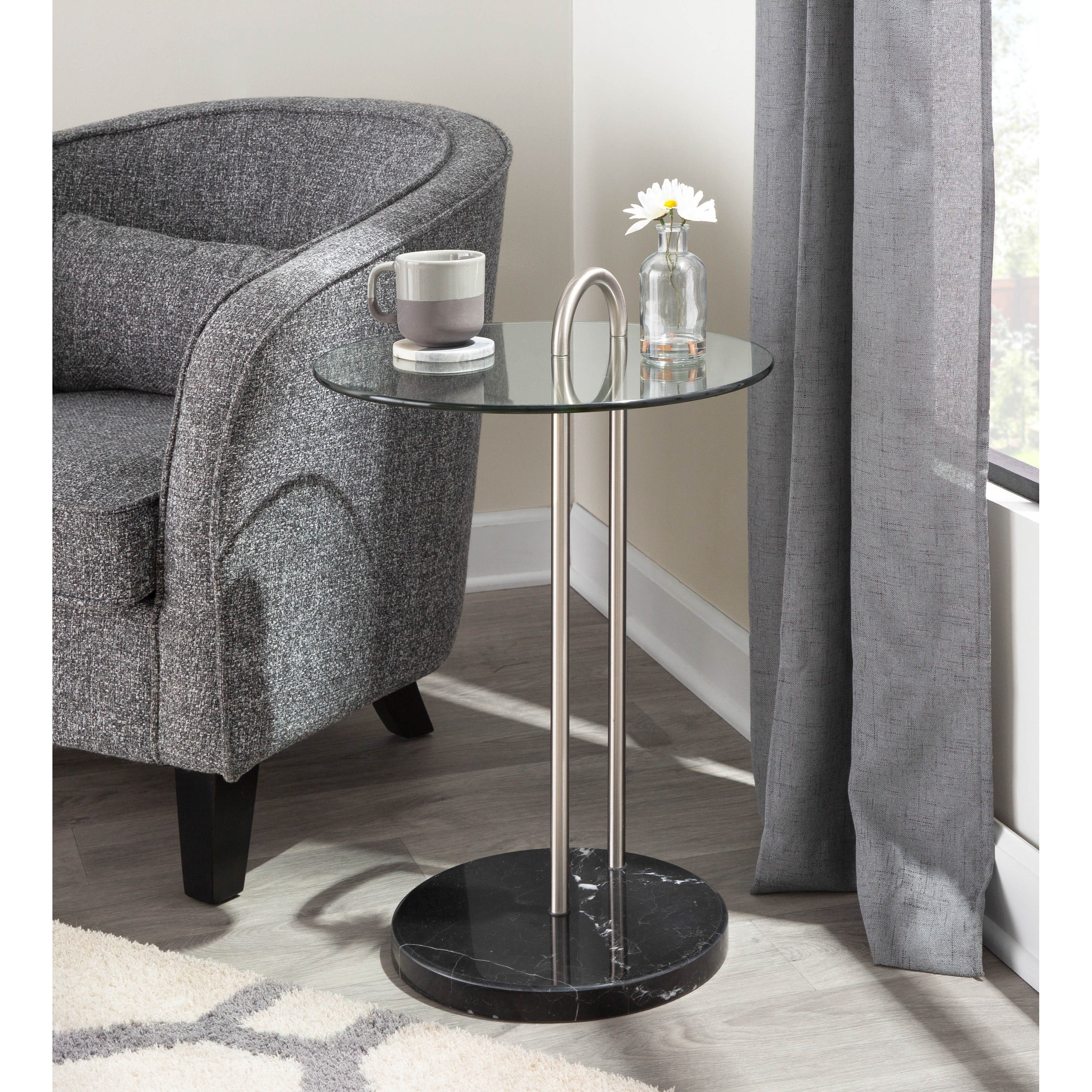 Silver Orchid Battista Side Table