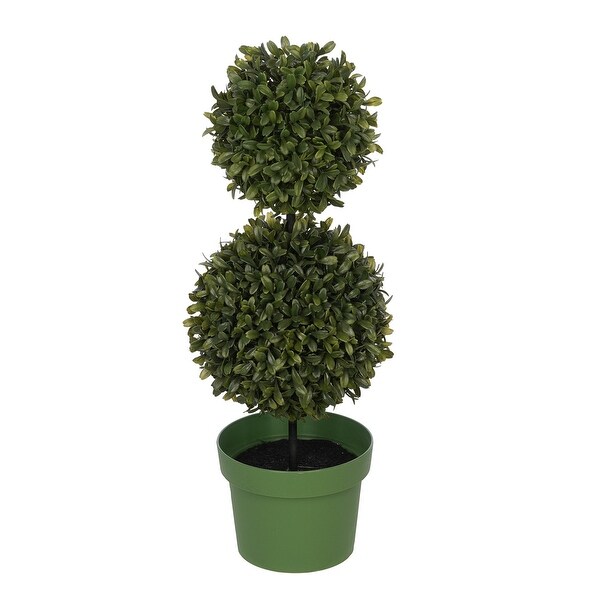 Faux 19inch Double Ball Boxwood Topiary