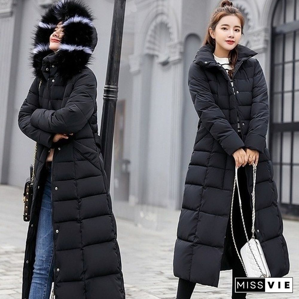 New Fashion Women's Winter Down Coat Clothes Cotton-Padded Thickening Down Casual Winter Coat Long Jacket Down Parka XS-3XL