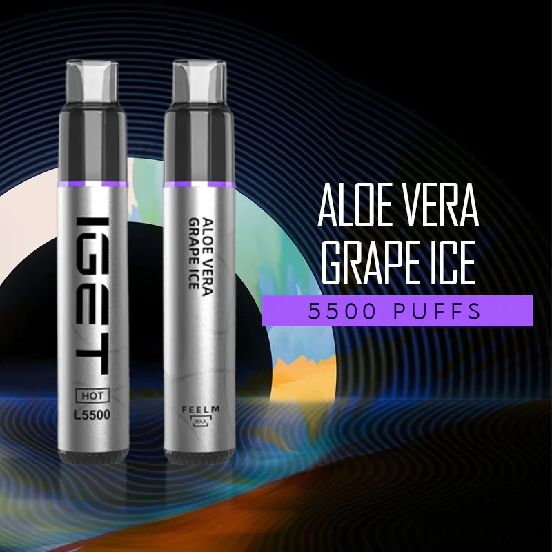 IGET HOT ALOE VERA GRAPE ICE – 5500 PUFFS