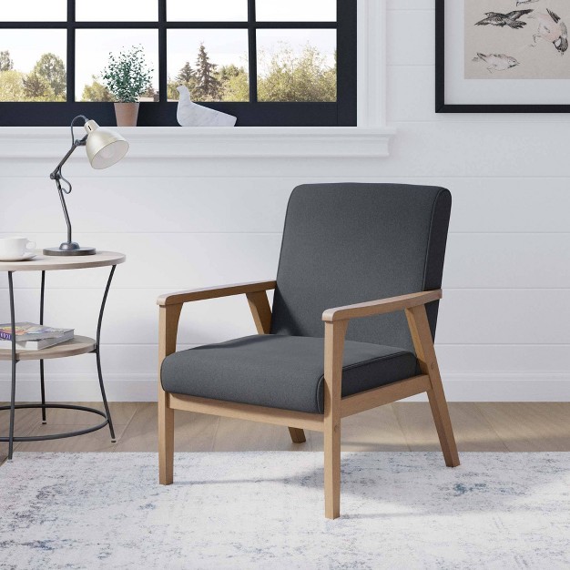 Lara Exposed Arm Accent Chair Charcoal Brookside Home