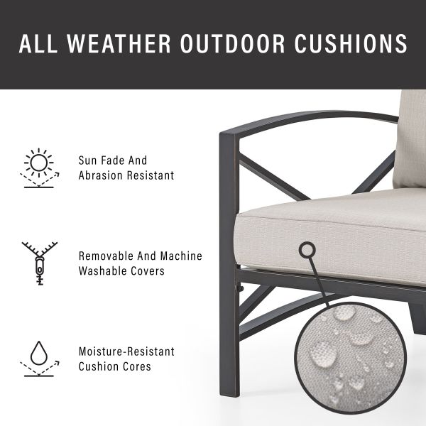 Kaplan Outdoor Metal Loveseat