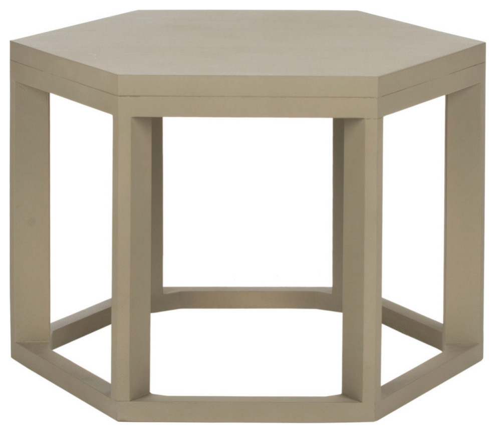 Sharon End Table  Pearl Taupe   Transitional   Side Tables And End Tables   by Rustic Home Furniture Deco  Houzz