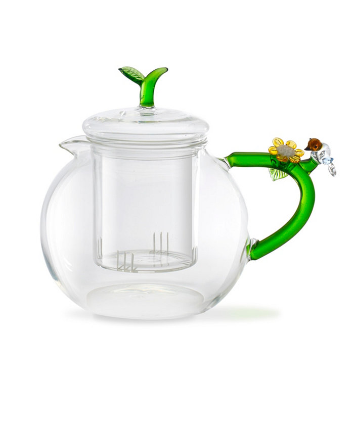 Qualia Glass Botanical Tea Pot 35 Oz