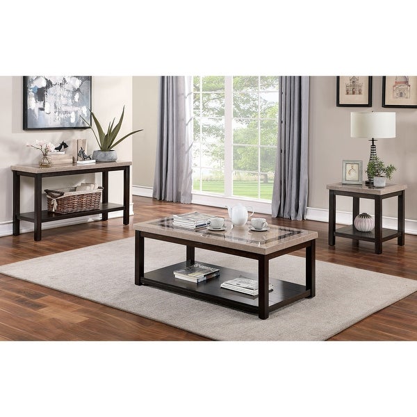 Furniture of America Elga Transitional Walnut 48-inch Coffee Table