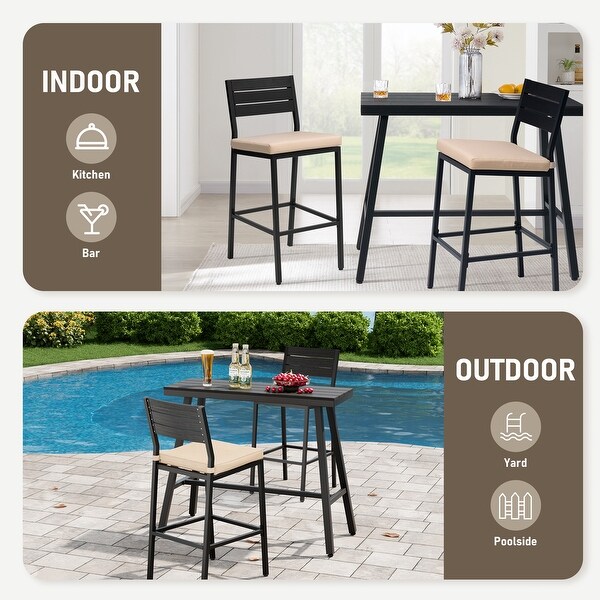 VredHom Outdoor Bar Table Bistro Dining Table