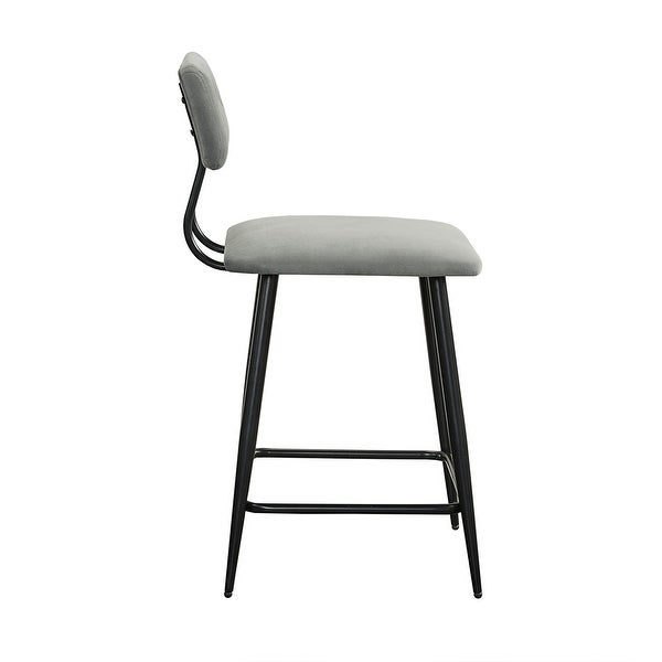 Henrick Metal Counter Stool with Cushioned Seat in GRAY