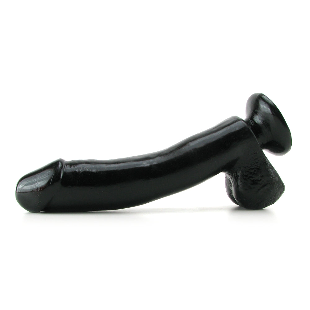 Basix 10 Inch Suction Base Dildo in Black